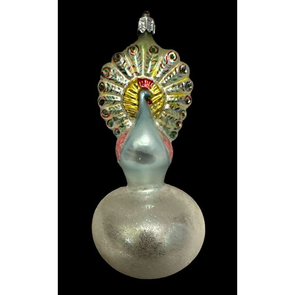 Vintage Christopher Radko Christmas Tree Ornament‎ Proud Peacock HTF